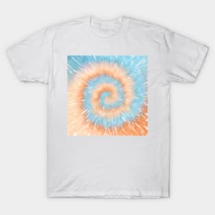 Boho orange blue tie dye T-Shirt